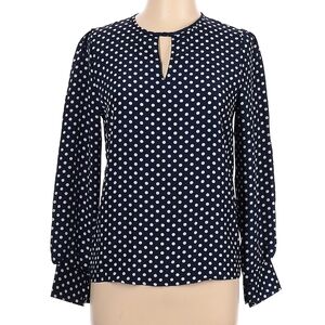 Navy Polka Dot Women's Top